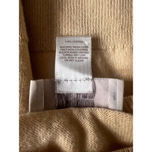 Ann Taylor Loft Sweater Womens Small Yellow Long Sleeve 100% Cotton Pullover - Picture 4 of 7